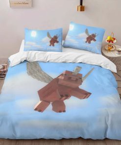 Alternative view of Housse De Couette Minecraft Quand les cochons volent Parure de lit Ensemble De Literie