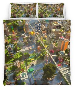 Housse De Couette Minecraft Monde 1 Parure de lit Ensemble De Literie