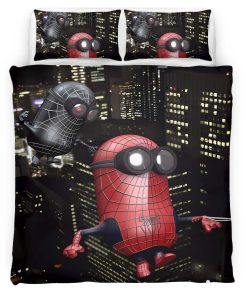 Housse De Couette Minion Spider-Man Parure de lit Ensemble De Literie