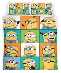 Housse De Couette Minions Expressions Parure de lit Ensemble De Literie