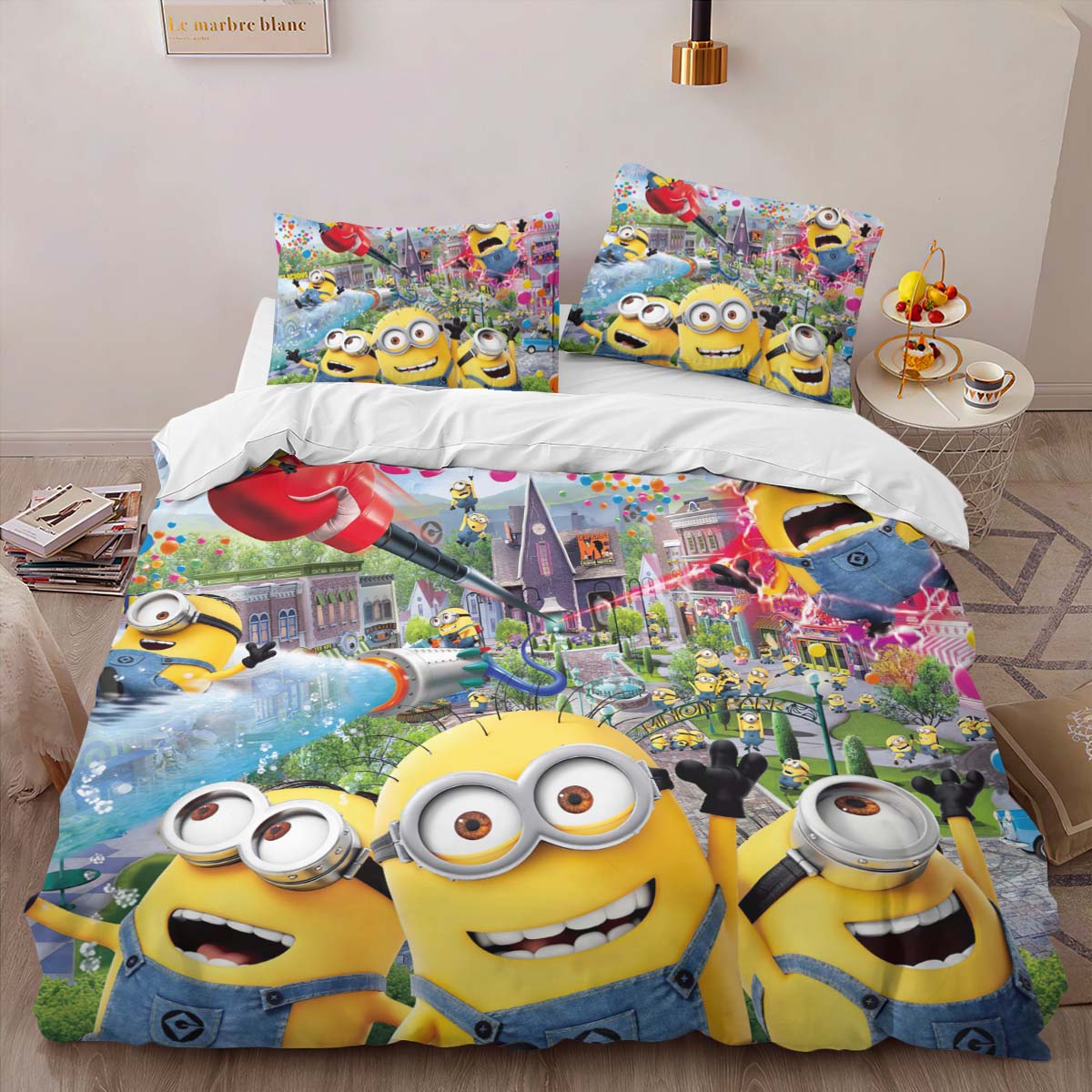 Housse De Couette Minions Personnages 03 Parure de lit Ensemble De Literie – Image 2