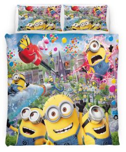 Housse De Couette Minions Personnages 03 Parure de lit Ensemble De Literie