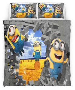 Housse De Couette Minions Personnages 04 Parure de lit Ensemble De Literie