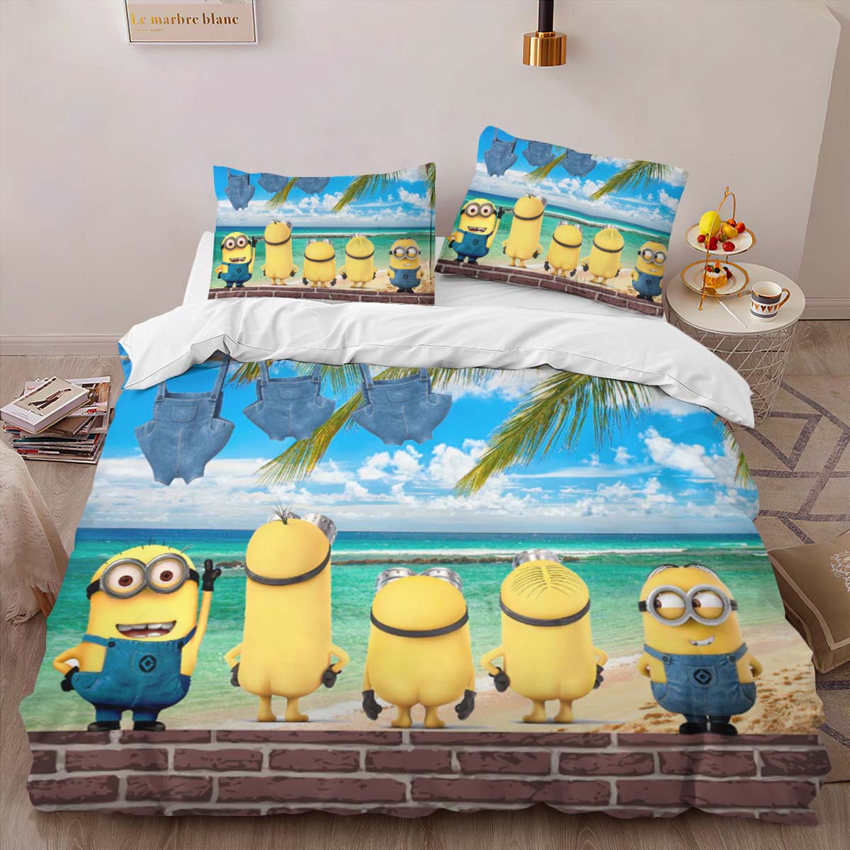 Housse De Couette Minions Personnages 05 Parure de lit Ensemble De Literie – Image 2