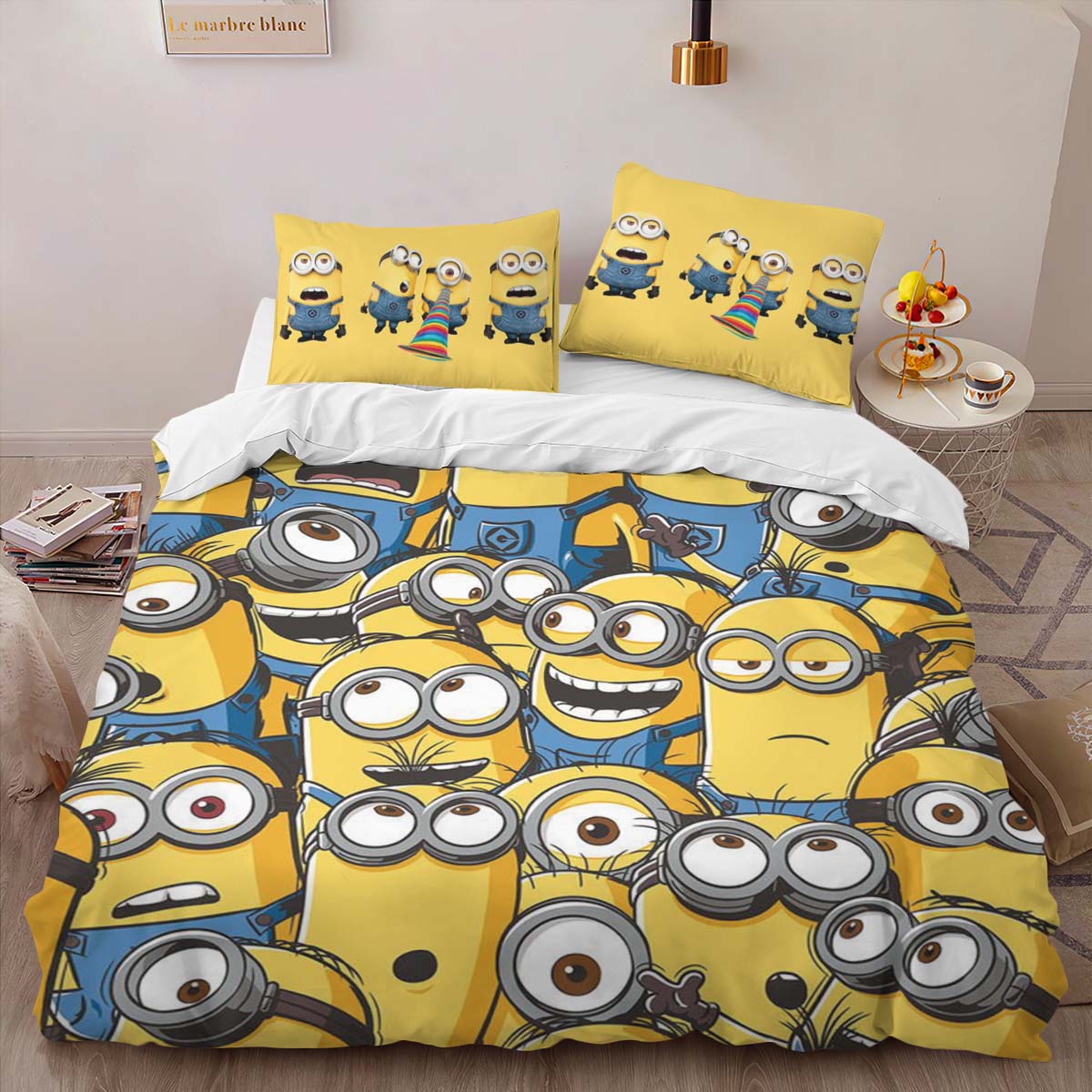Housse De Couette Minions Personnages 08 Parure de lit Ensemble De Literie – Image 2