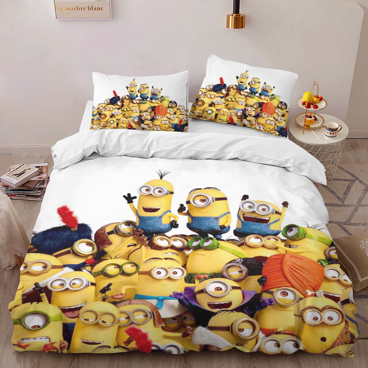 Housse De Couette Minions Personnages 14 Parure de lit Ensemble De Literie – Image 2
