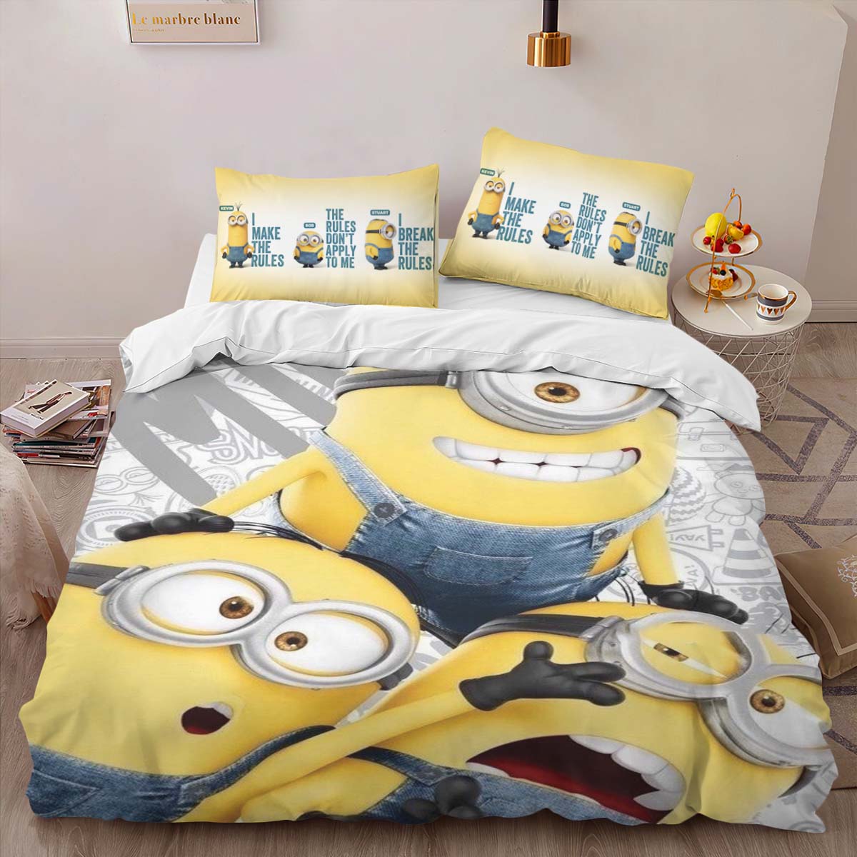 Housse De Couette Minions Personnages 23 Parure de lit Ensemble De Literie – Image 2