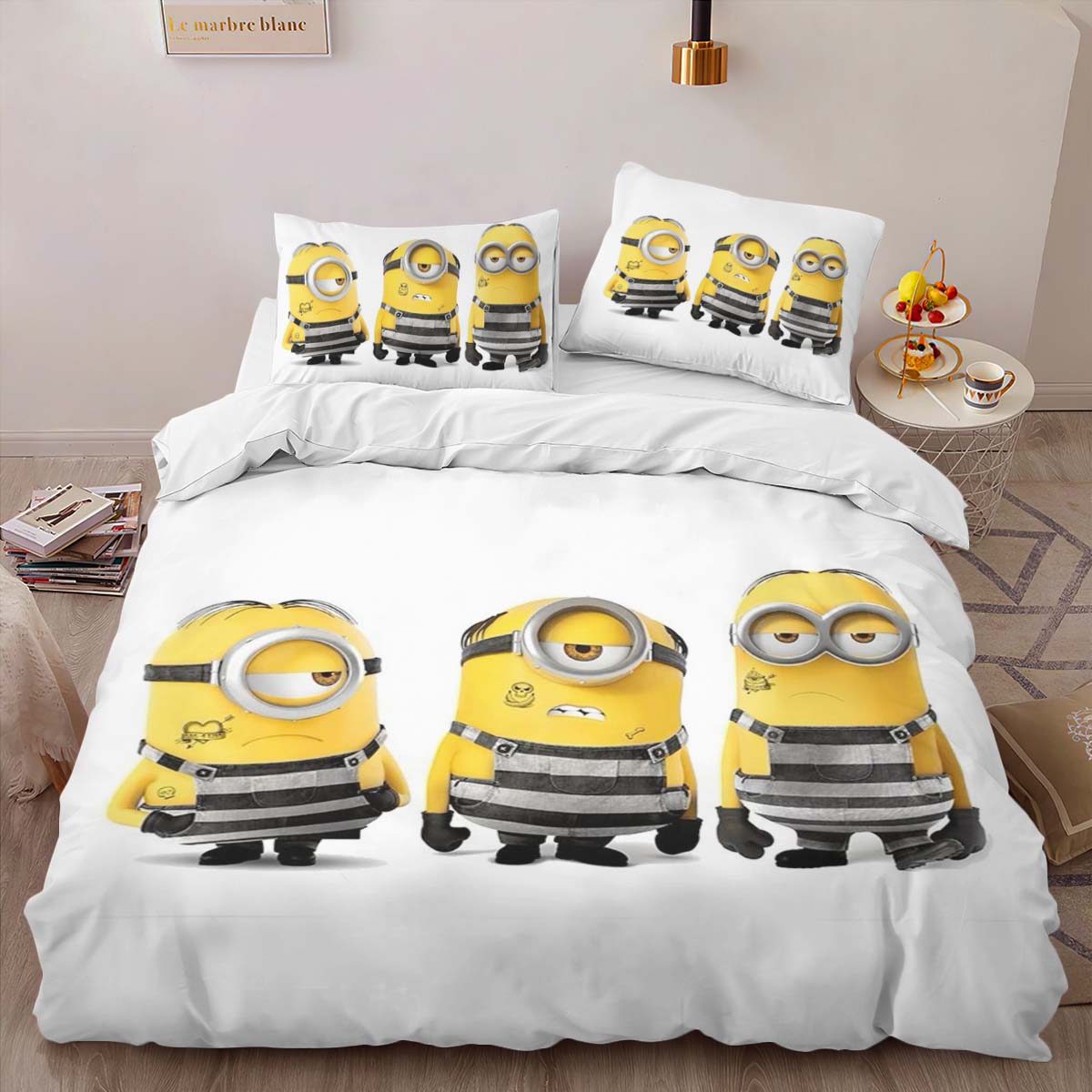 Housse De Couette Minions Personnages 24 Parure de lit Ensemble De Literie – Image 2
