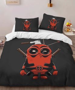 Alternative view of Housse De Couette Minions et Deadpool Parure de lit Ensemble De Literie