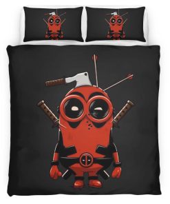 Housse De Couette Minions et Deadpool Parure de lit Ensemble De Literie
