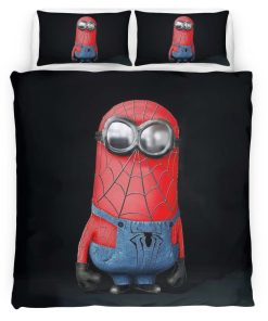 Housse De Couette Minions et Spider-Man Parure de lit Ensemble De Literie