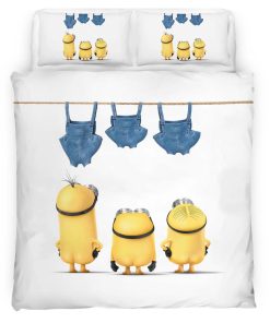 Housse De Couette Minions Bob Stuart Kevin Parure de lit Ensemble De Literie