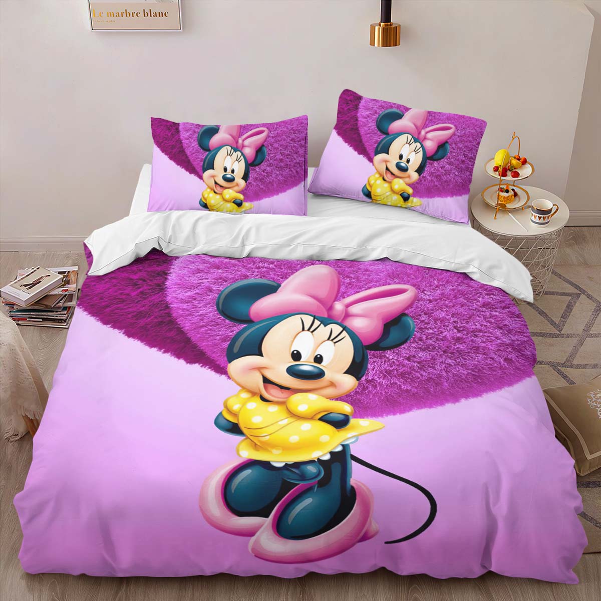 Housse De Couette Minnie Mouse Disney 04 Parure de lit Ensemble De Literie – Image 2