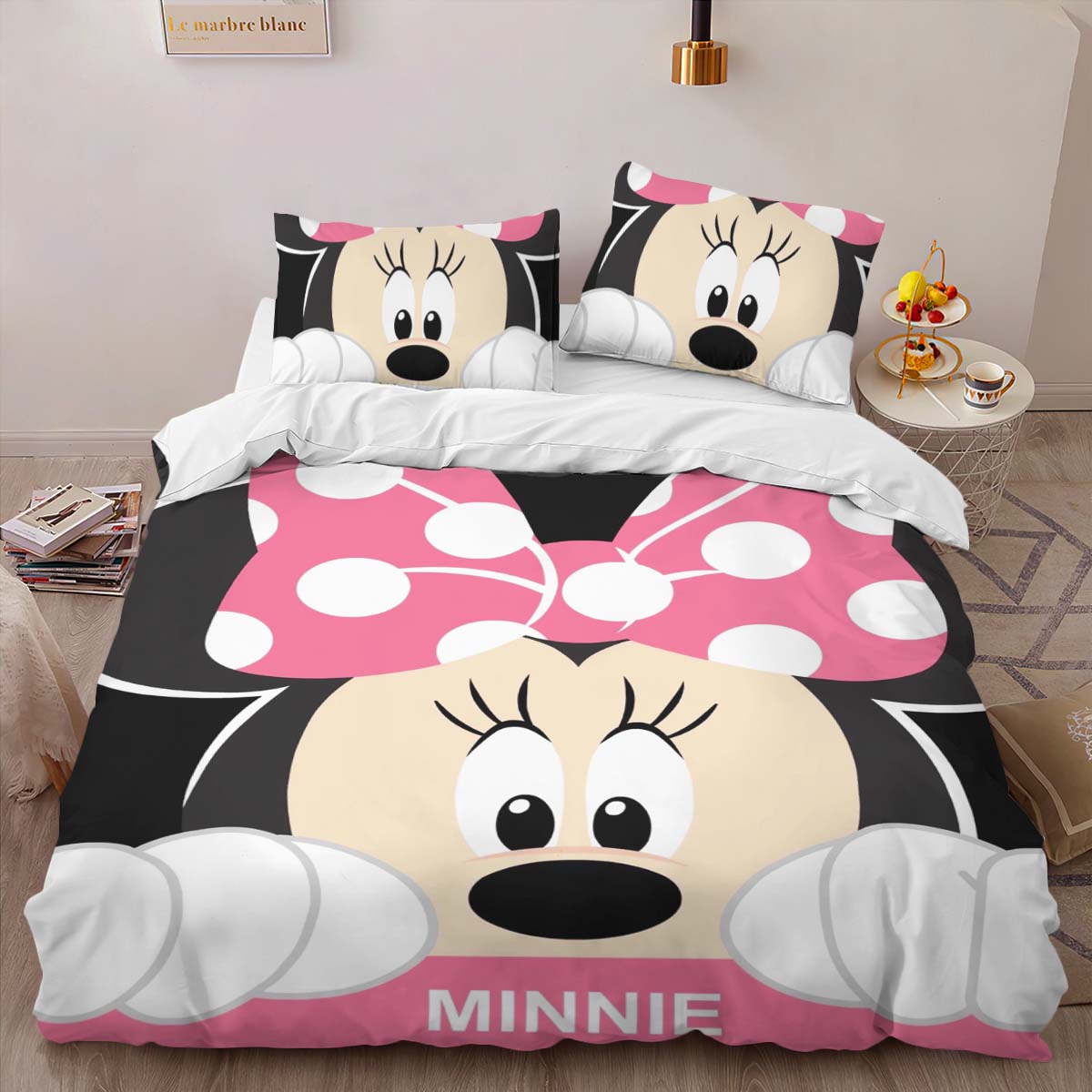 Housse De Couette Minnie Mouse Disney 05 Parure de lit Ensemble De Literie – Image 2