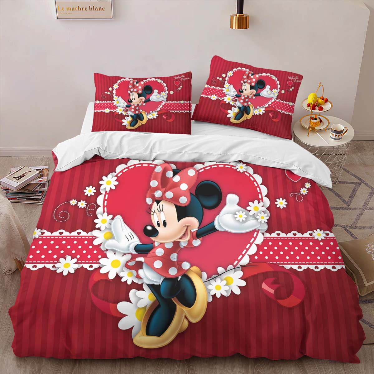 Housse De Couette Minnie Mouse Disney 07 Parure de lit Ensemble De Literie – Image 2