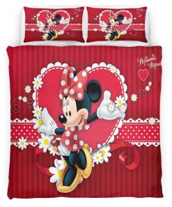 Housse De Couette Minnie Mouse Disney 07 Parure de lit Ensemble De Literie