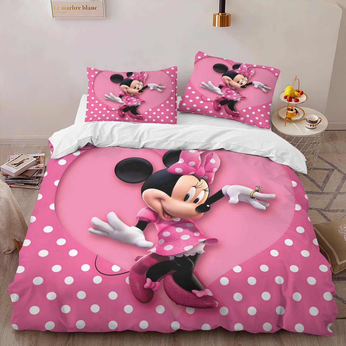 Housse De Couette Minnie Mouse Disney 08 Parure de lit Ensemble De Literie – Image 2