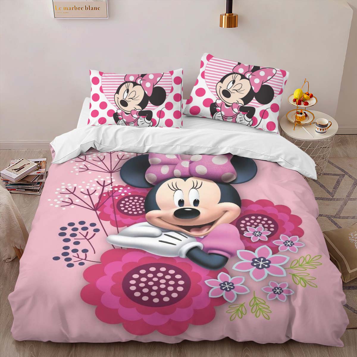 Housse De Couette Minnie Mouse Disney 14 Parure de lit Ensemble De Literie – Image 2