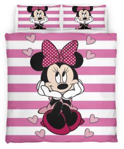 Housse De Couette Minnie Mouse Disney 17 Parure de lit Ensemble De Literie