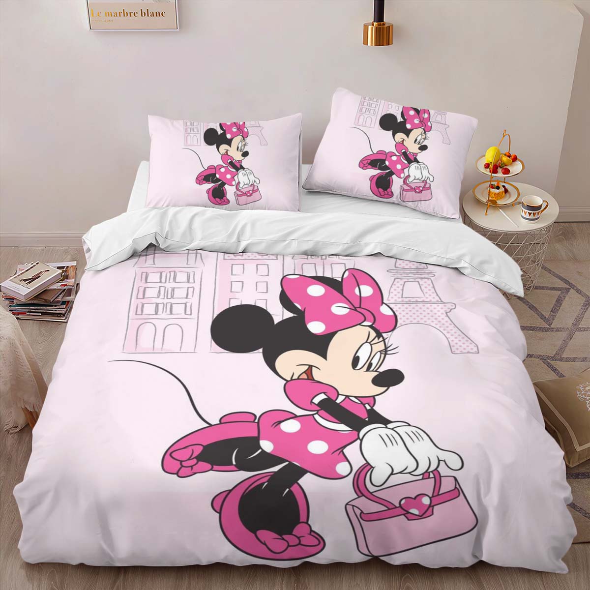 Housse De Couette Minnie Mouse Disney 18 Parure de lit Ensemble De Literie – Image 2