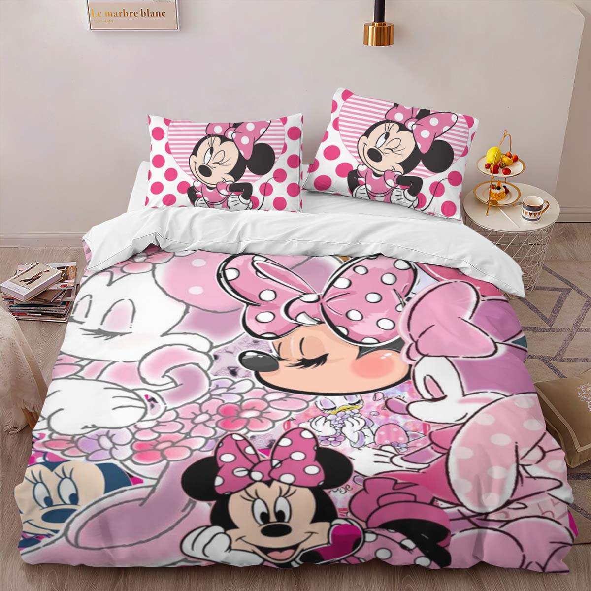 Housse De Couette Minnie Mouse Disney 19 Parure de lit Ensemble De Literie – Image 2