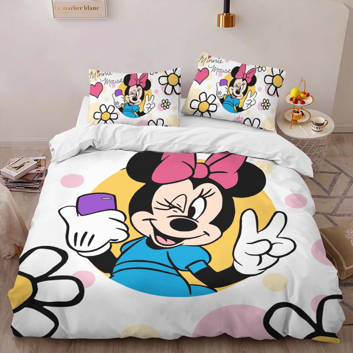 Housse De Couette Minnie Mouse Disney 29 Parure de lit Ensemble De Literie – Image 2