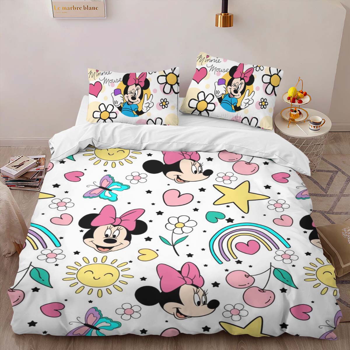 Housse De Couette Minnie Mouse Disney 30 Parure de lit Ensemble De Literie – Image 2