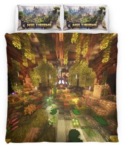 Housse De Couette Minecraft Multi-Biome Parure de lit Ensemble De Literie