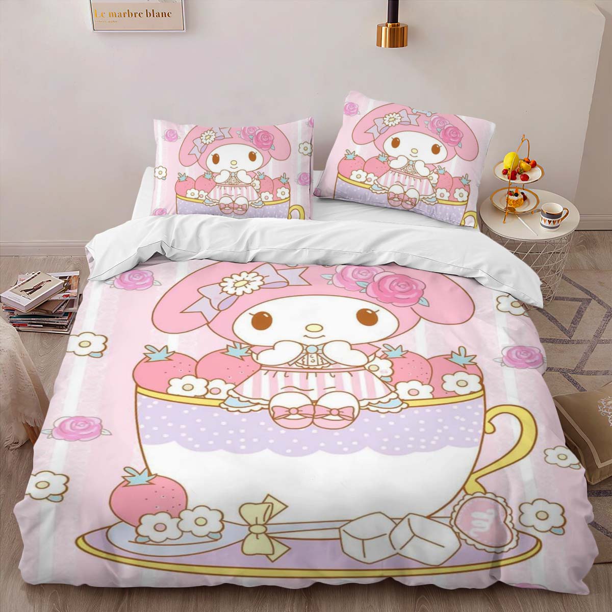 Housse De Couette My Melody & Hello Kitty 01 Parure de lit Ensemble De Literie – Image 2