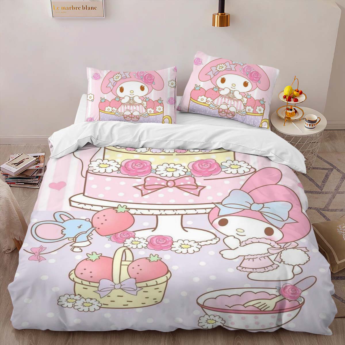 Housse De Couette My Melody & Hello Kitty 02 Parure de lit Ensemble De Literie – Image 2
