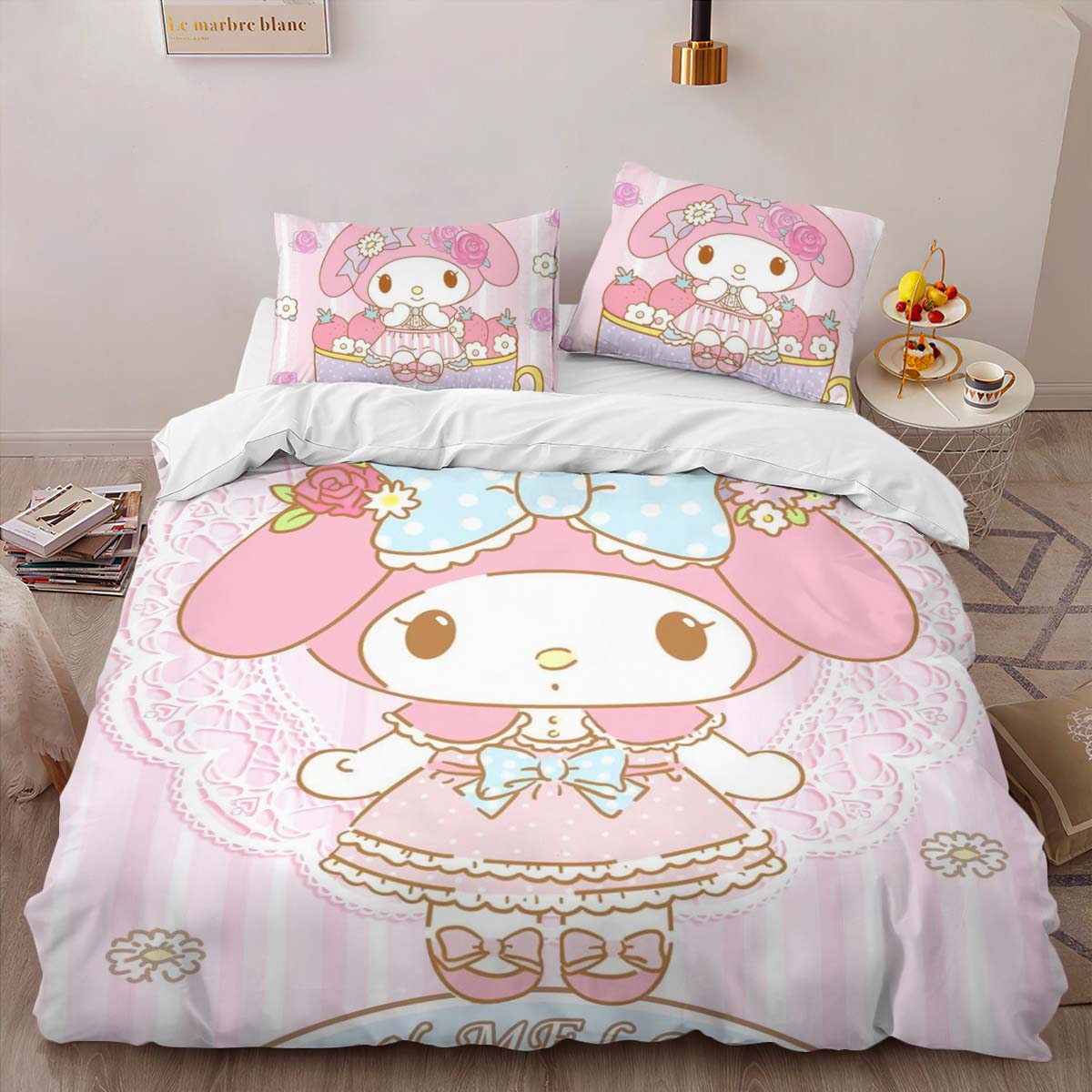 Housse De Couette My Melody & Hello Kitty 06 Parure de lit Ensemble De Literie – Image 2