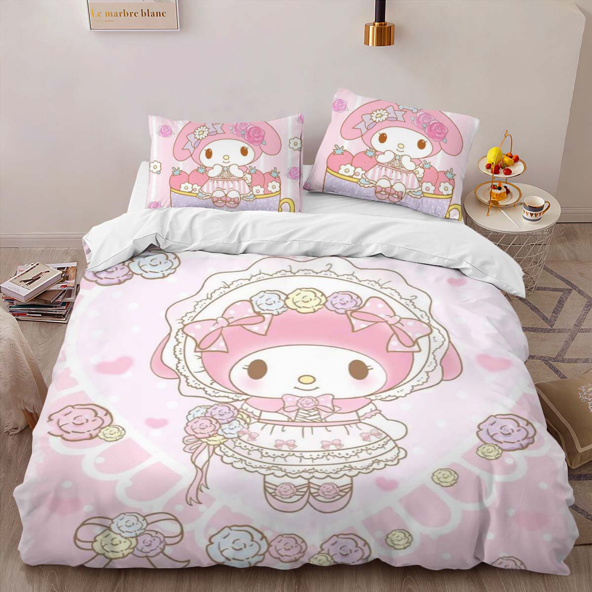 Housse De Couette My Melody & Hello Kitty 07 Parure de lit Ensemble De Literie – Image 2