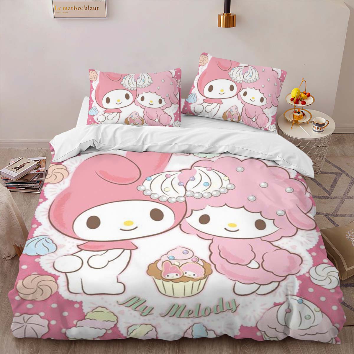 Housse De Couette My Melody & Hello Kitty 08 Parure de lit Ensemble De Literie – Image 2