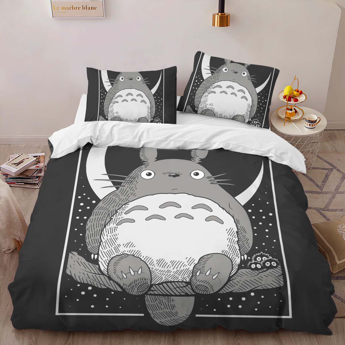 Housse De Couette Mon Voisin Totoro 4 Parure de lit Ensemble De Literie – Image 2