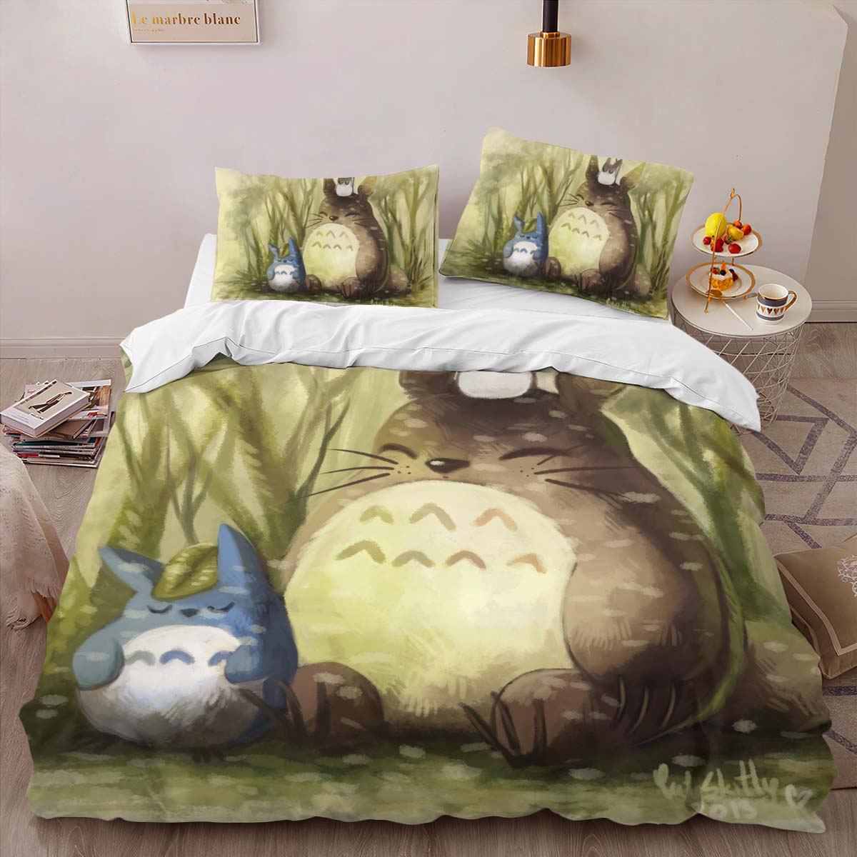 Housse De Couette Mon Voisin Totoro 9 Parure de lit Ensemble De Literie – Image 2