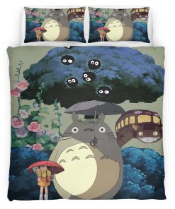 Housse De Couette Mon Voisin Totoro – Tous les Personnages 3 Parure de lit Ensemble De Literie