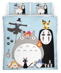 Housse De Couette Mon Voisin Totoro – Tous les Personnages 36 Parure de lit Ensemble De Literie