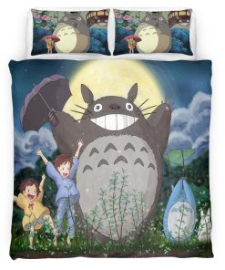 Housse De Couette Mon Voisin Totoro – Tous les Personnages 4 Parure de lit Ensemble De Literie