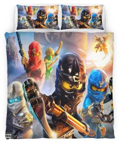 Housse De Couette Ninjago – Tous les Personnages 1003 Parure de lit Ensemble De Literie