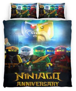 Housse De Couette Ninjago – Tous les Personnages 1004 Parure de lit Ensemble De Literie