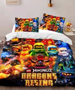 Alternative view of Housse De Couette Ninjago – Tous les Personnages Dragons Rising Parure de lit Ensemble De Literie