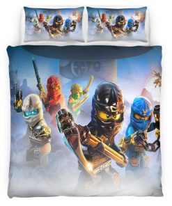 Housse De Couette Ninjago – Combat Tous les Personnages 1008 Parure de lit Ensemble De Literie