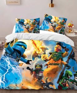 Alternative view of Housse De Couette Ninjago – Combat Tous les Personnages 1010 Parure de lit Ensemble De Literie