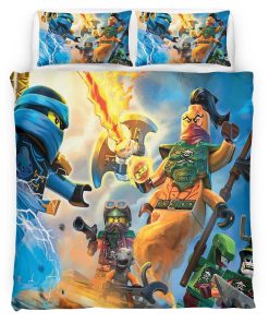 Housse De Couette Ninjago – Combat Tous les Personnages 1010 Parure de lit Ensemble De Literie