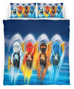 Housse De Couette Ninjago – Combat Tous les Personnages 1011 Parure de lit Ensemble De Literie