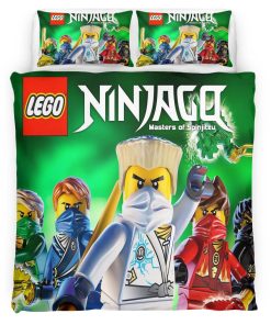 Housse De Couette Ninjago – Combat Tous les Personnages 1013 Parure de lit Ensemble De Literie