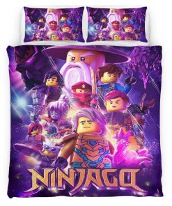 Housse De Couette Ninjago – Combat Tous les Personnages 1017 Parure de lit Ensemble De Literie