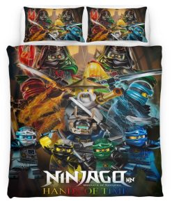 Housse De Couette Ninjago – Hands of Time Tous les Personnages Parure de lit Ensemble De Literie