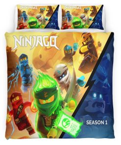 Housse De Couette Ninjago – Saison 1 Tous les Personnages 101 Parure de lit Ensemble De Literie