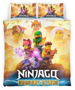 Housse De Couette Ninjago – Dragons Rising Tous les Personnages 102 Parure de lit Ensemble De Literie